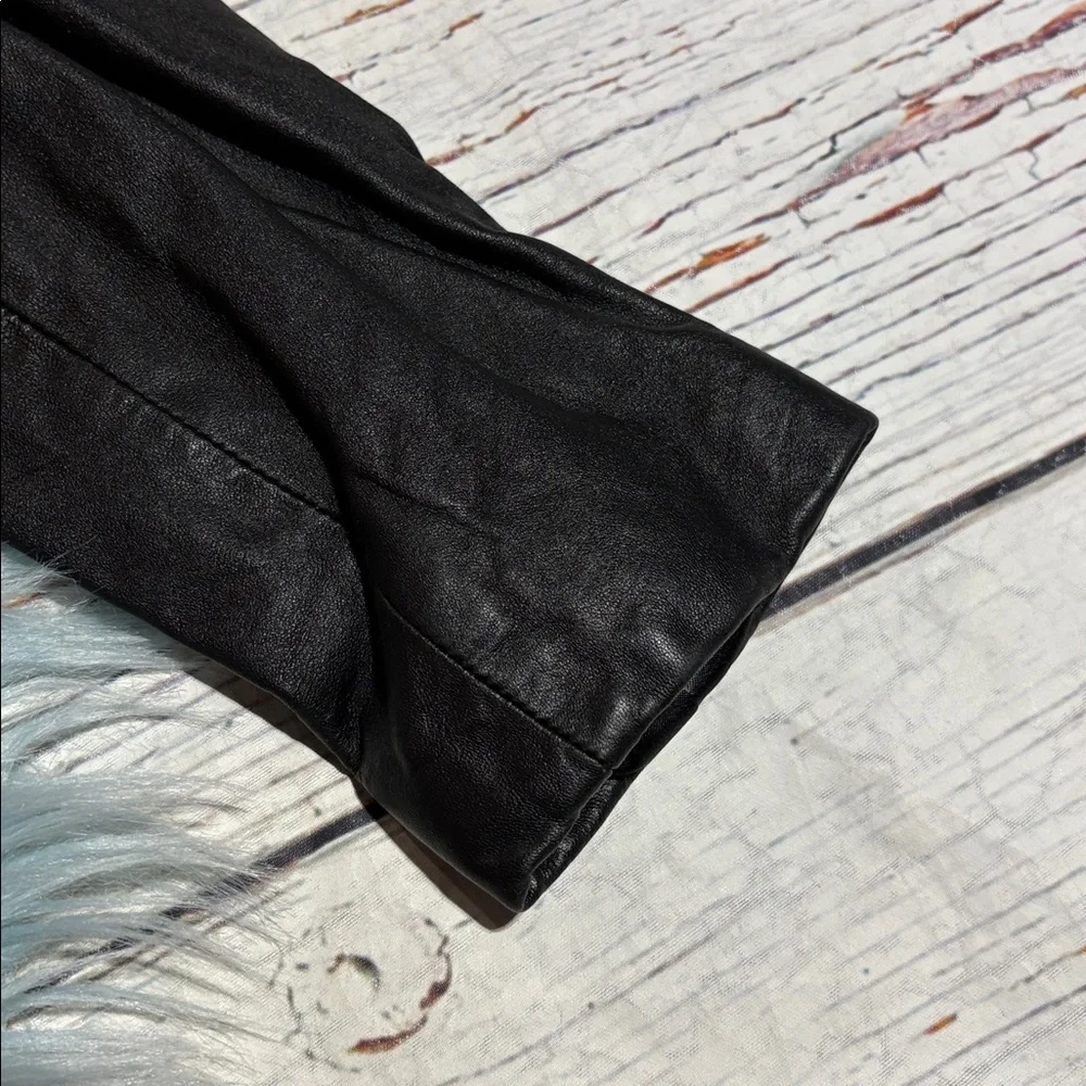 Vintage bagatelle Black Genuine Leather Biker Jacket sz S